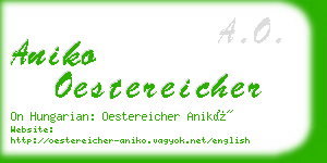 aniko oestereicher business card